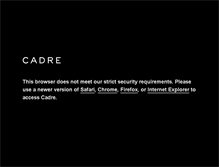 Tablet Screenshot of cadre.com
