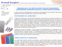 Tablet Screenshot of emploi07.cadre.qc.ca